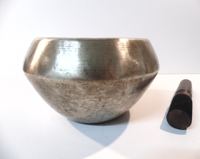 Antique Old Goalbati Buddha Singing Bowl Meditation Sound Therapy Healing G#