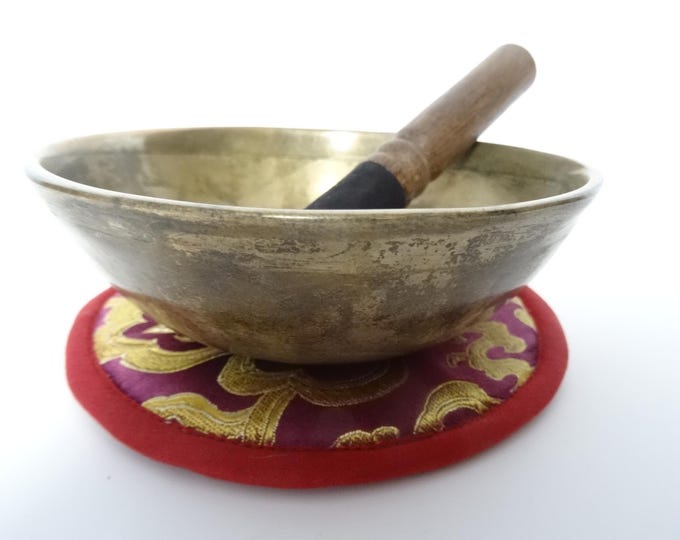 Antique Manipuri Tibetan Singing Bowl Meditation Himalayan Sound Therapy Healing E4