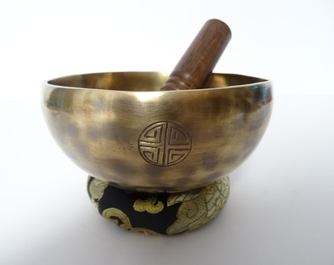 Full Moon Tibetan Singing Bowl: Sound Therapy, Note F#4 Heart