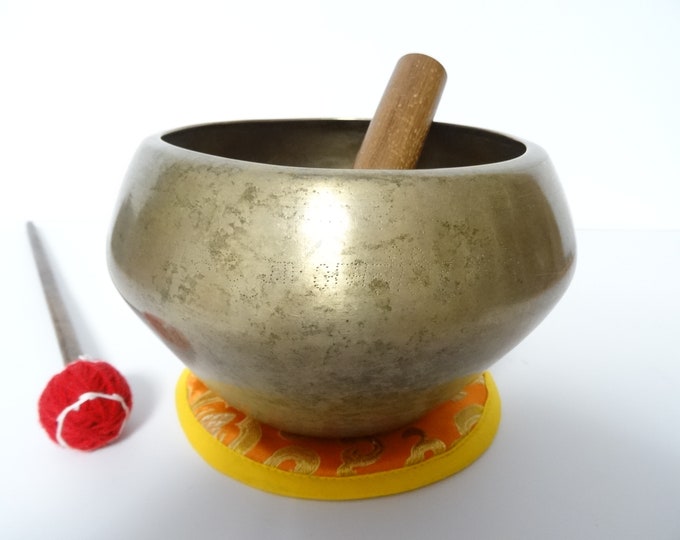 Antique Old Goalbati Buddha Singing Bowl Meditation Sound Therapy Healing G4