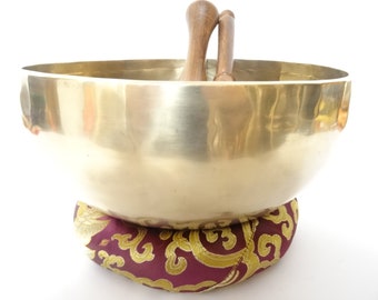 8.5" Large, New Sound Therapy, Tibetan Singing Bowl, Hand Made, Healing, Note C#3, Root