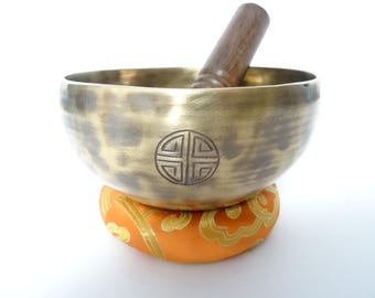 Full Moon Tibetan Singing Bowl: Sound Therapy, Note G4 Throat