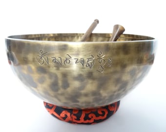 Full Moon Tibetan Singing Bowl: 11.5 G2 Sound Therapy Bowl Throat Chakra