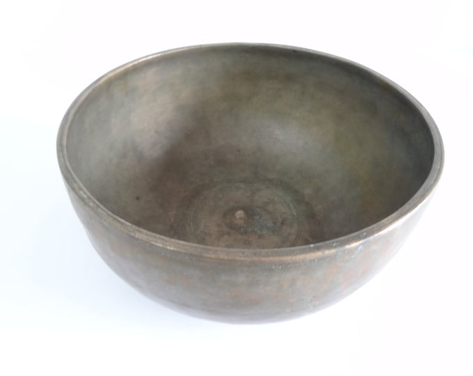 Rare Antique Museum Quality Shiva Lingam Tibetan Singing Bowl Himalayan Sound Healing Therapy Note F3