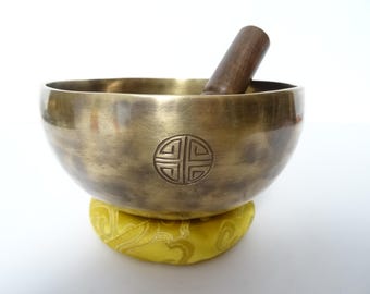 Full Moon Tibetan Singing Bowl: Sound Therapy, Note E4 Solar Plexus