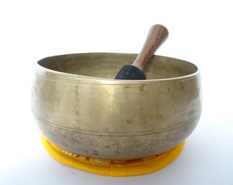 Antique, Tibetan Singing Bowl, Remuna, Himalayan Meditation, Sound Therapy, Healing, Note G#3