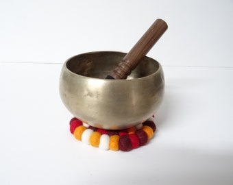Antique Old Bodhi Buddha Singing Bowl Meditation Sound Therapy Healing A