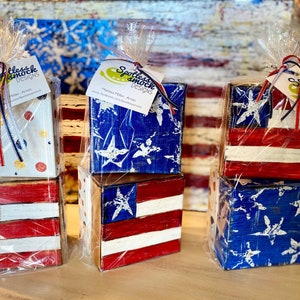 USA Art, flag painting, red white and blue, patriotic art