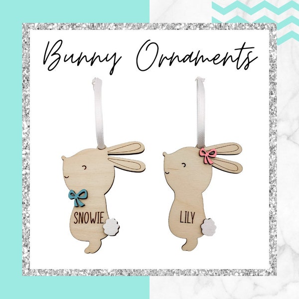 Engraved Bunny Ornaments