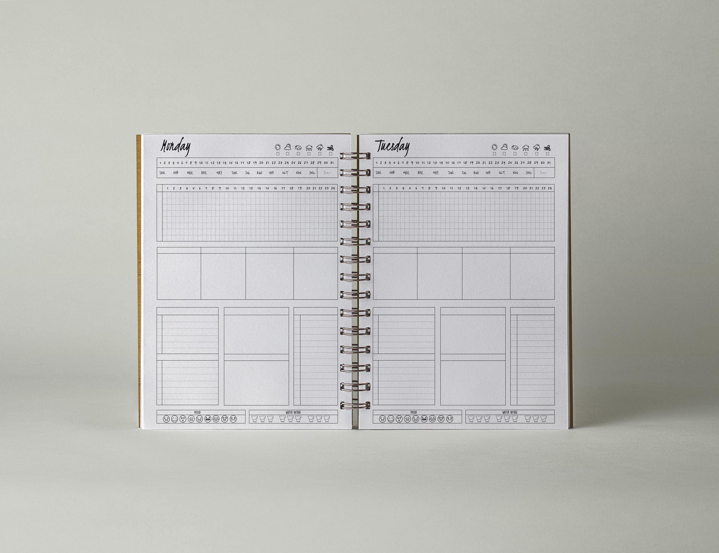 Daily Planner US Letter Size Day Planner Work Planner Weekly Etsy