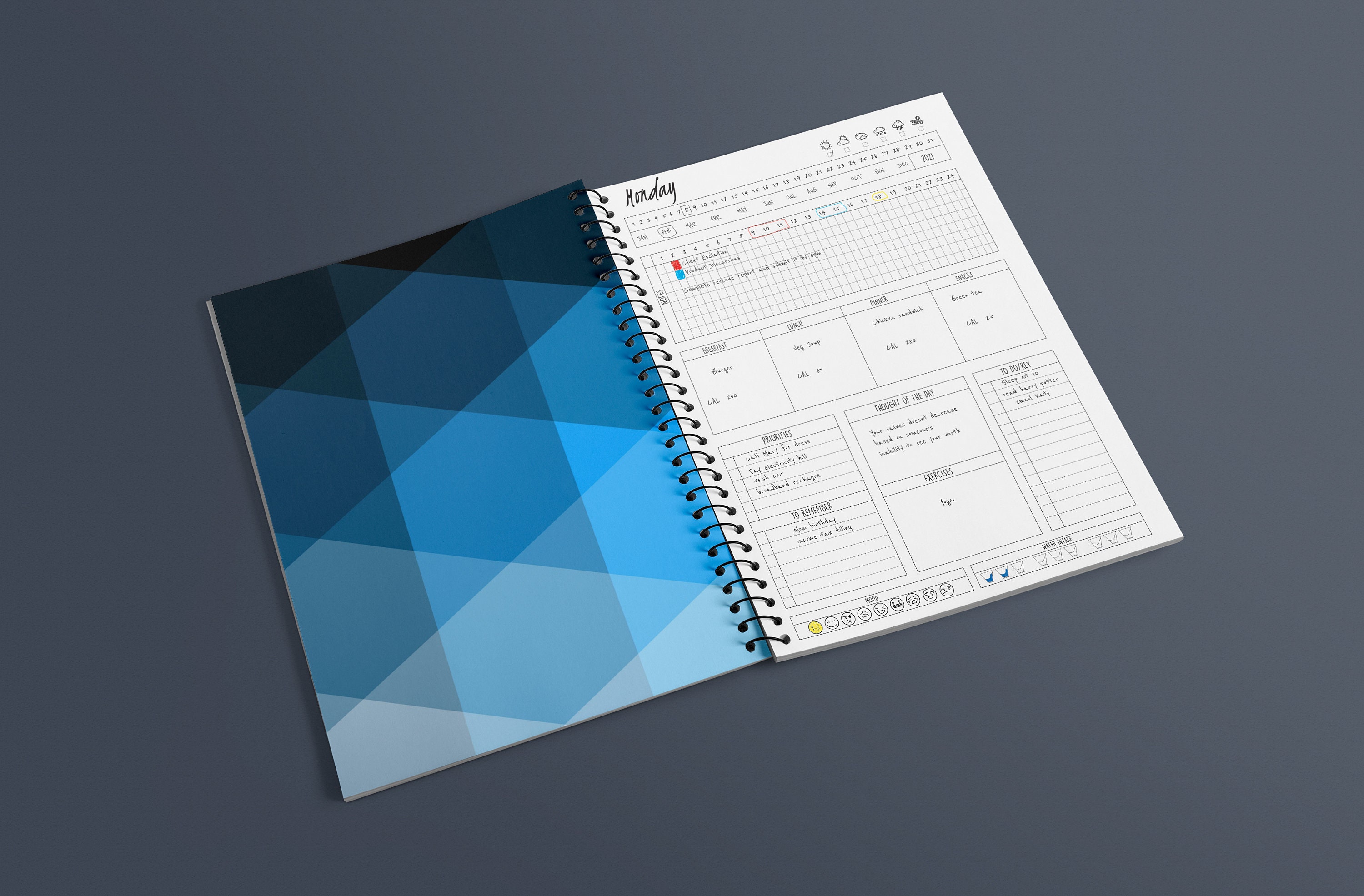 Daily Planner US Letter Size Day Planner Work Planner Weekly Etsy