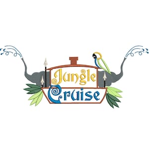 Jungle Cruise Machine Embroidery Design.