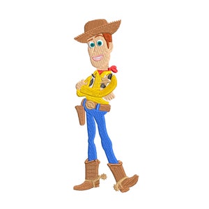 Toy Story Woody inspired Machine Embroidery Design.