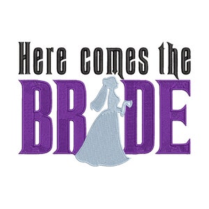 Here Comes the Bride Haunted Mansion Machine Embroidery Design