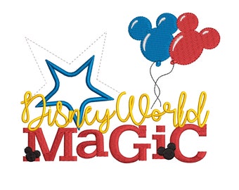 Most Magical Place Magic inspired Machine Embroidery Design.
