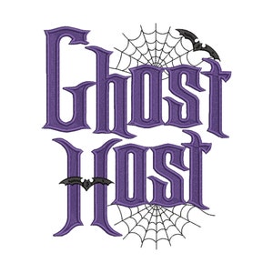 Ghost Host Haunted Mansion Machine Embroidery Design.