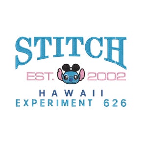 Stitch from Lilo and Stitch Machine Embroidery Design.