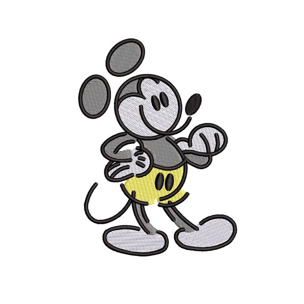 Abstract Mickey Machine Embroidery Design.