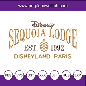 DL Paris Sequoia Lodge Embroidery Design. Established 1992