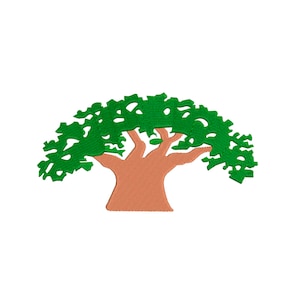 May include: A green tree with a brown trunk and branches. The tree has a rounded canopy and is isolated on a white background.