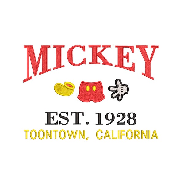 Mickey Machine Embroidery Design. Established 1928