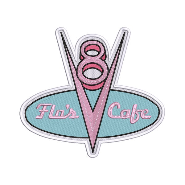 Carsland Flo's V-8 Cafe Machine borduurwerk ontwerpen