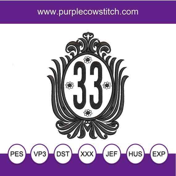 33club♡ Club 33 Machine Embroidery Design - Etsy