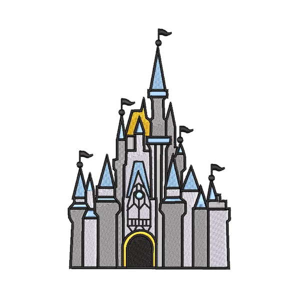 Cinderella Castle Machine Embroidery Design Etsy