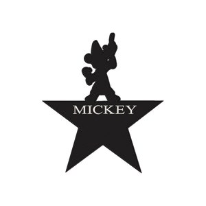 Mickey Mouse/Hamilton Musical Star Crossover Machine Embroidery Design