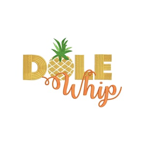 Pineapple Dole Whip inspired Machine Embroidery Design. 5 sizes