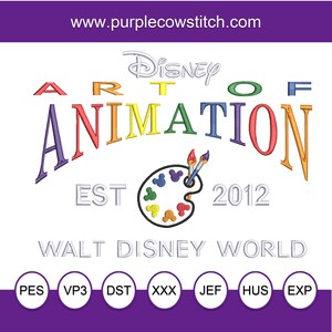 Art of Animation Embroidery Design. Established 2012