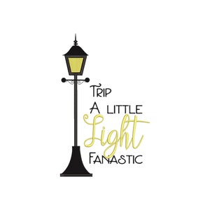 Mary Poppins inspired Machine Embroidery Design. Trip a Little Light Fantastic