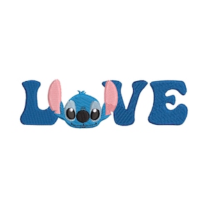 Lilo & Stitch Inspired Machine Embroidery design. LOVE