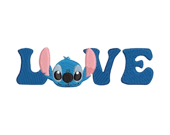 Lilo & Stitch Inspired Machine Embroidery design. LOVE