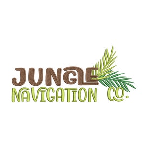 Jungle Navigation Company Machine Embroidery Design.