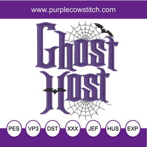 Ghost Host Haunted Mansion Machine Embroidery Design.