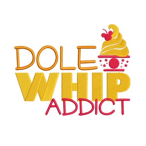 Diseño de bordado de máquina inspirado en Pineapple Dole Whip Addict.