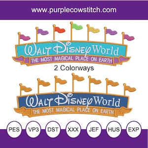 Most Magical Place on Earth Sign. Magical Park Machine Embroidery Design