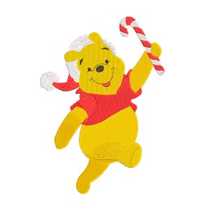 Christmas Winnie the Pooh Machine Embroidery Design.