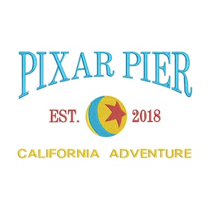 カリフォルニアアドベンチャーマシン刺繍デザイン。2018年設立。アニメーションピア