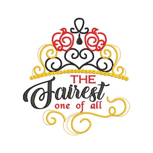 Snow White and Evil Queen Inspired Machine Embroidery Design