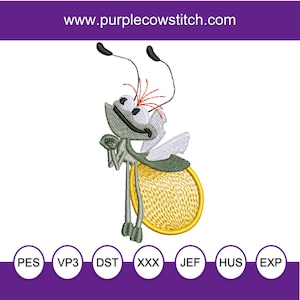 Princess and the Frog inspired Machine Embroidery.  Ray the Firefly