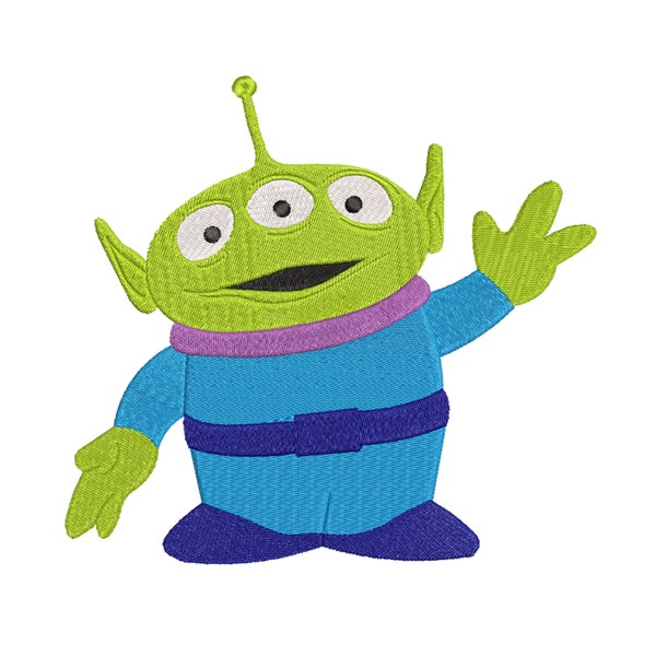 Toy Story Alien Machine Embroidery Design.