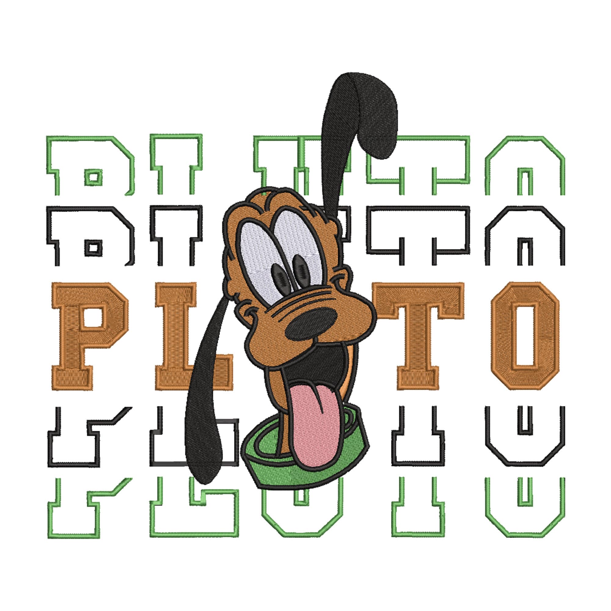 Pluto Cartoon Embroidery Design (digital Download) - Etsy