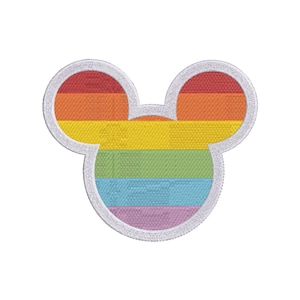 Mickey Rainbow inspired Machine Embroidery Design.