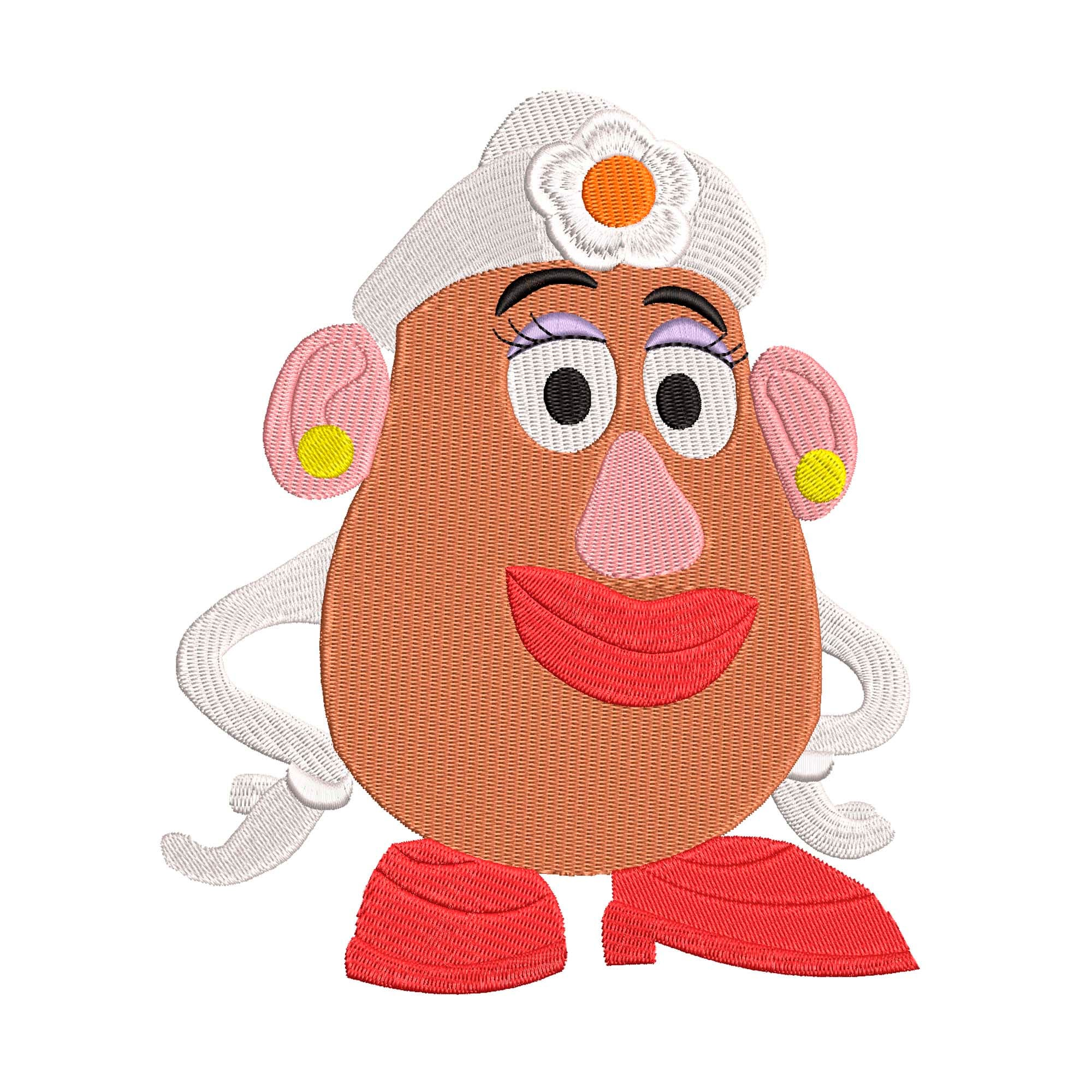 Toy Story Potato Head inspired Machine Embroidery