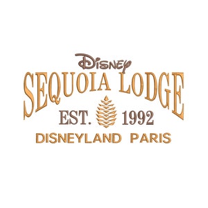DL Paris Sequoia Lodge Embroidery Design. Established 1992
