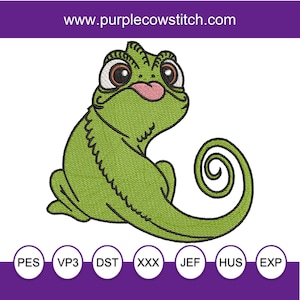Pascal Tangled Inspired Machine Embroidery File 5 sizes.