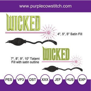 Wicked Embroidery Machine Embroidery Design.