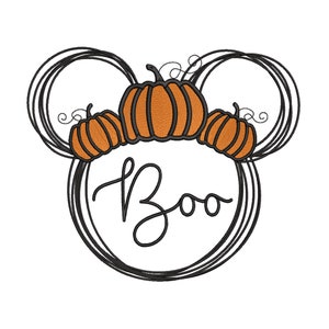 Mickey Mouse Halloween Machine Embroidery Design File.